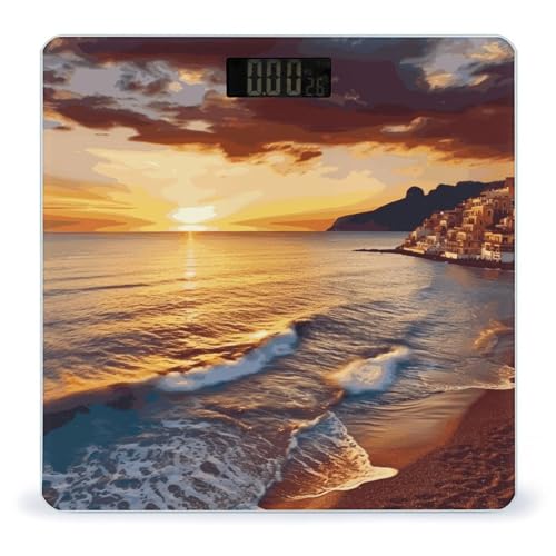 Báscula Digital de Baño Seaside Sunset con Pantalla Grande miniatura 1