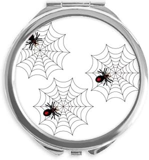 Halloween Ghost Fear Spider Hand Compact Mirror Round Portable Pocket Glass