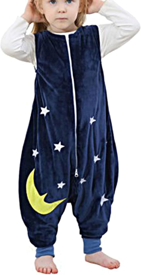 Joligiao Nursery,Bedding,Blankets & Swaddlers,Swaddles Joligiao Winter Baby Sleeping Bag With Feet Coral Fleece Sleeveless Sleepsuit Super Warm Wearable Blanket 2.5 Tog Baby Sleeping Sack Cute Pyjamas Infant Walking,Navy,3-7 Years/50-90cm