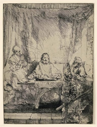 Lienzo Cristo en Emaús Rembrandt para crear un ambiente relajante en el comedor