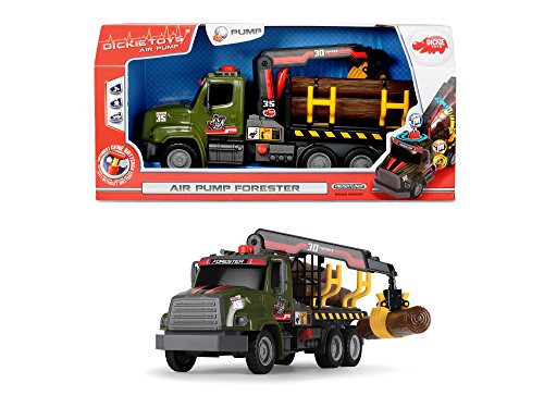 Dickie Toys 12\" Air Pump Action Logging Truck Vehicle