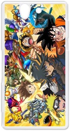 Hey Naruto Luffy Bleach Toriko Goku Cool Best Protective Hard Plastic Cover Case For Sony Xperia Z Amazon Co Uk Electronics Photo
