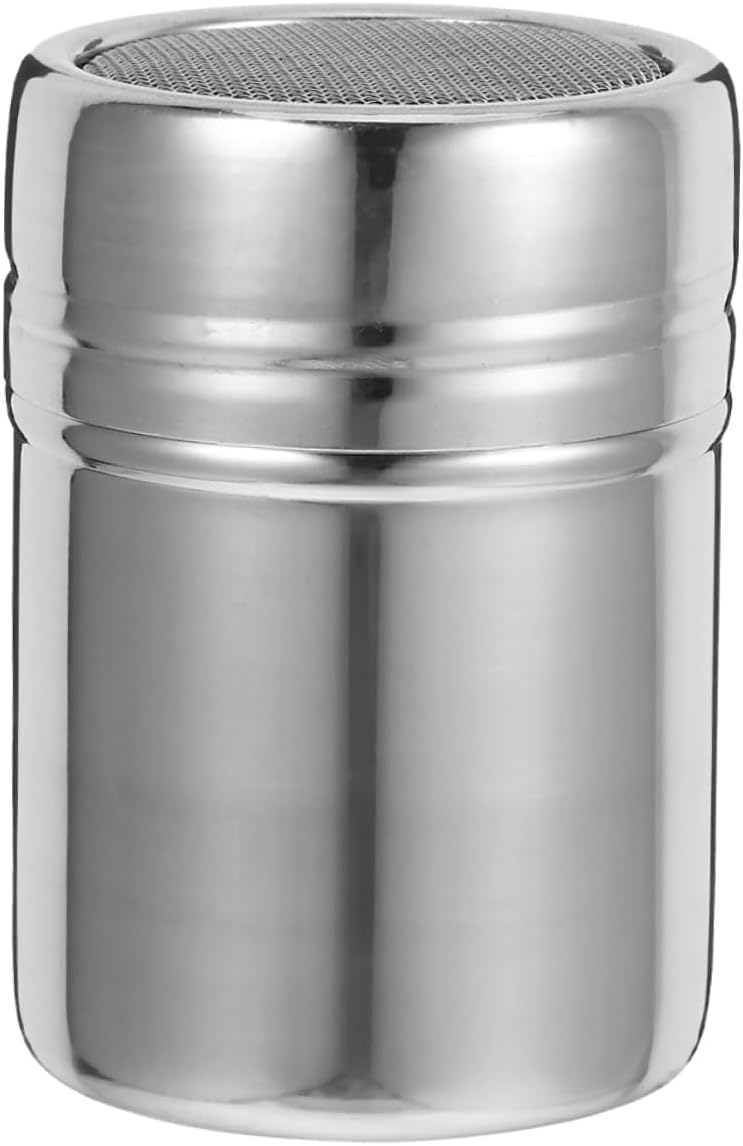 Stainless Steel Sugar Shaker Duster with Lid Fine Mesh