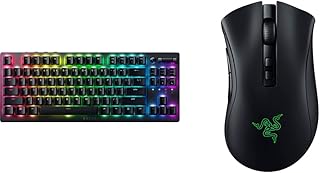 Razer DeathStalker V2 Pro TKL Wireless Gaming Keyboard & Deathadder V2 Pro Wireless Gaming Mouse: 20k Dpi Optical Sensor - 3X Faster Than Mechanical Optical Switch - Classic Black