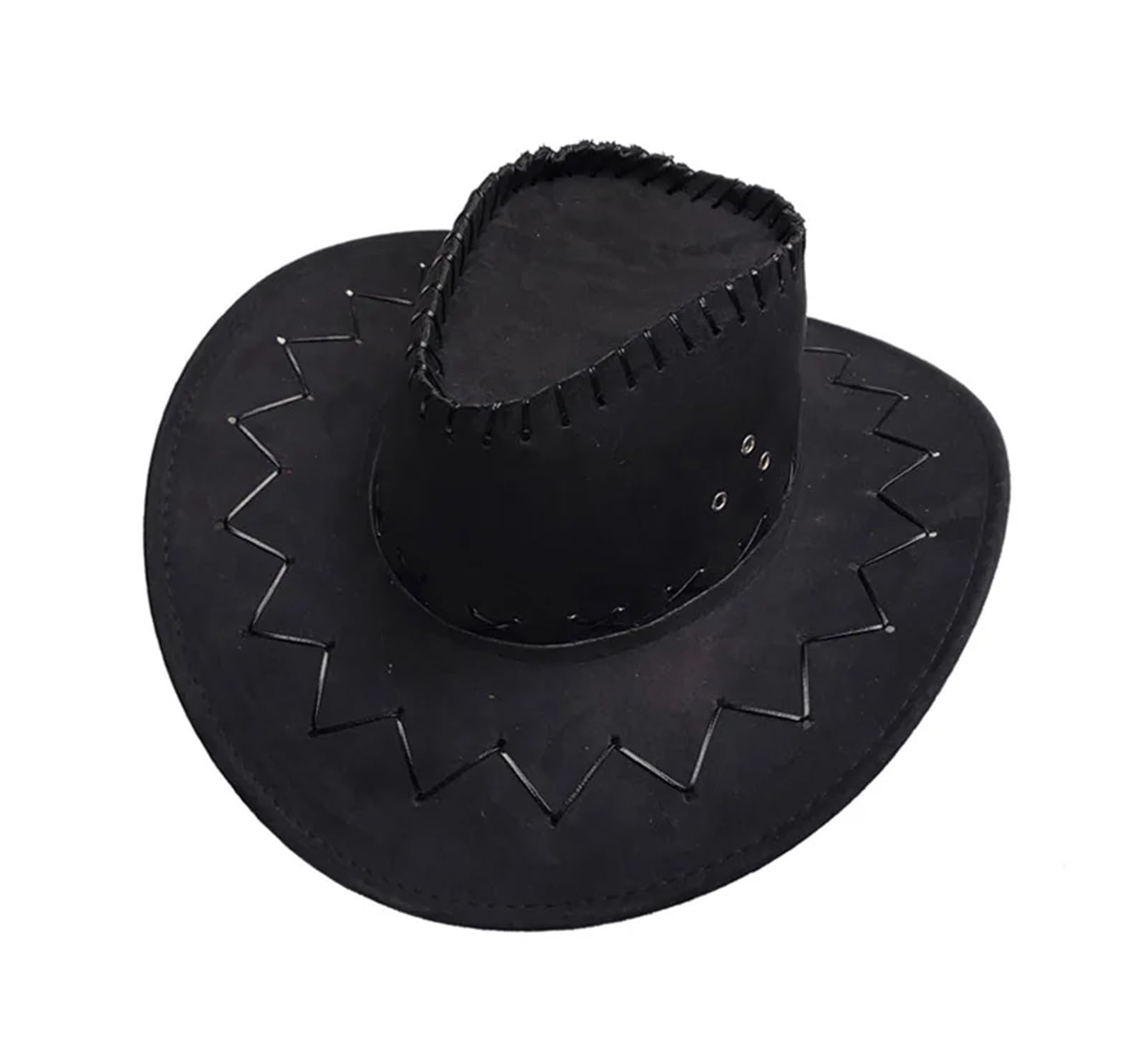 vrfvsdasAAS cowboy hat, For Men And Women Outdoor Use Large Brim Water Droplet Sunscreen Hat Western Cowboy(Black)