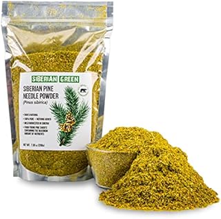 Siberian Green Pine Needle Tea Loose Powder 200g (7.05oz) Wild Harvested Pinus Sibirica White Pine Family from Altai
