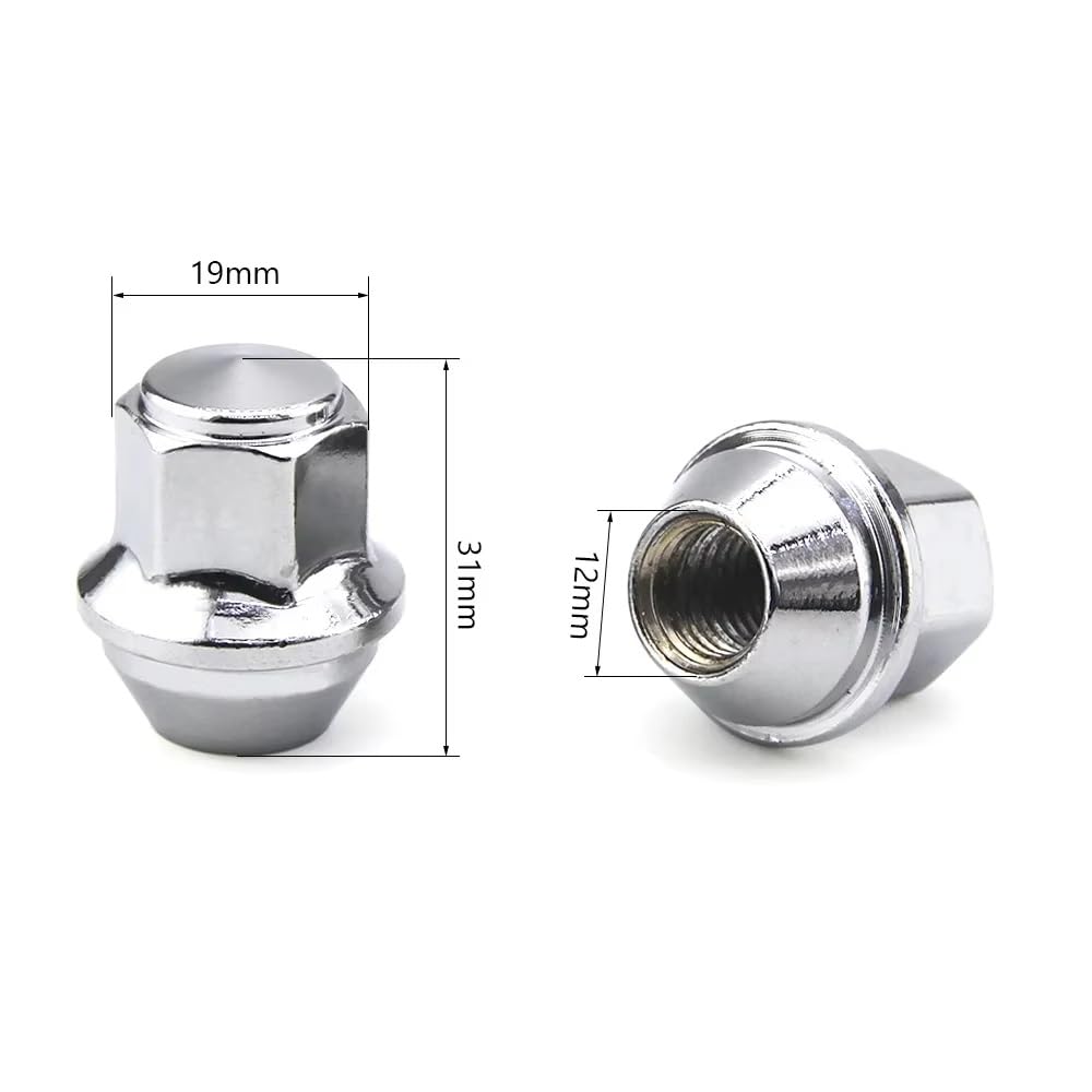 Wheel Lug Bolts Compatible with Ecosport for Escort 2015 Car Tire Wheel Lug Nuts M12x1.5 19mm Tire Bolt Screws