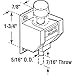 Prime-Line U 9869 5/16 In. Diameter, Foot Operated, White, Sliding Patio Door Lock (Single Pack)