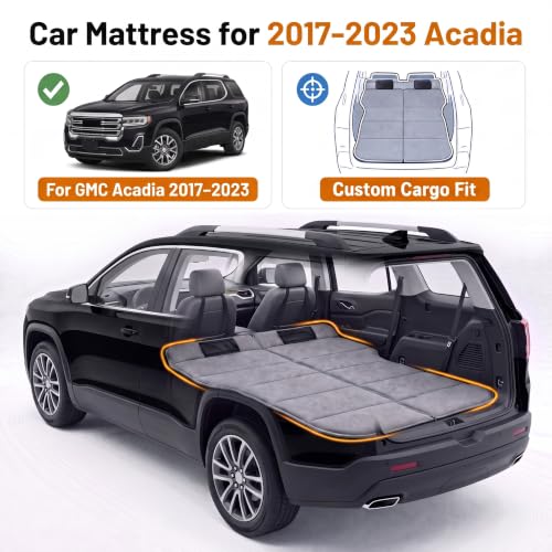 Image of Car Mattress for 2017-2023 GMC Acadia, Upgraded Non-Inflatable Thickened Foam SUV Car Camping Mattress, Foldable Trunk Sleeping Pad Car Bed Mattress for Road Trips Camping Travel
