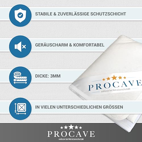 PROCAVE | Hochwertiger Filzschoner für Lattenrost | Schützende Matratzenunterlage 90x200 cm | atmungsaktiver Matratzenschoner aus Nadelfilz | Made in Germany