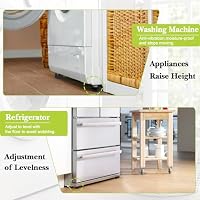 8 Pack Furniture Risers 1 or 2 Inch, Adjustable Bed Risers Heavy Duty For Table Desk Couch Chair Sofa Cabinet Bed Legs Dorm, Square Stackable Bed Raisers Blocks Lift Height 1", 2" or 3", Black — image 6