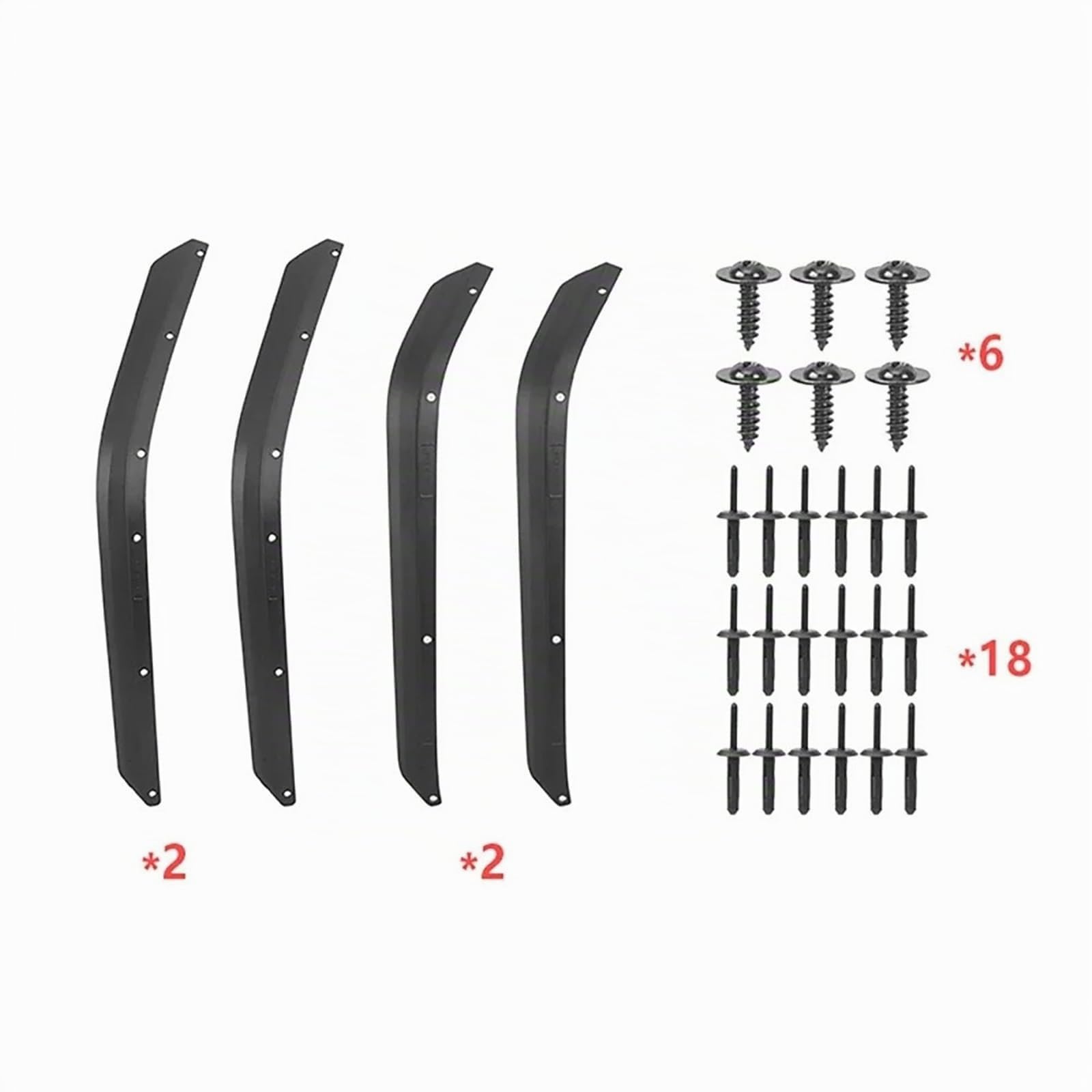 Passage Roue pour Jeep pour Wrangler JK JKU 2007-2017 4 Pièces Doublures De Garde-Boue Avant Et Arrière Extensions d'ailes Élargisseurs D'Aile