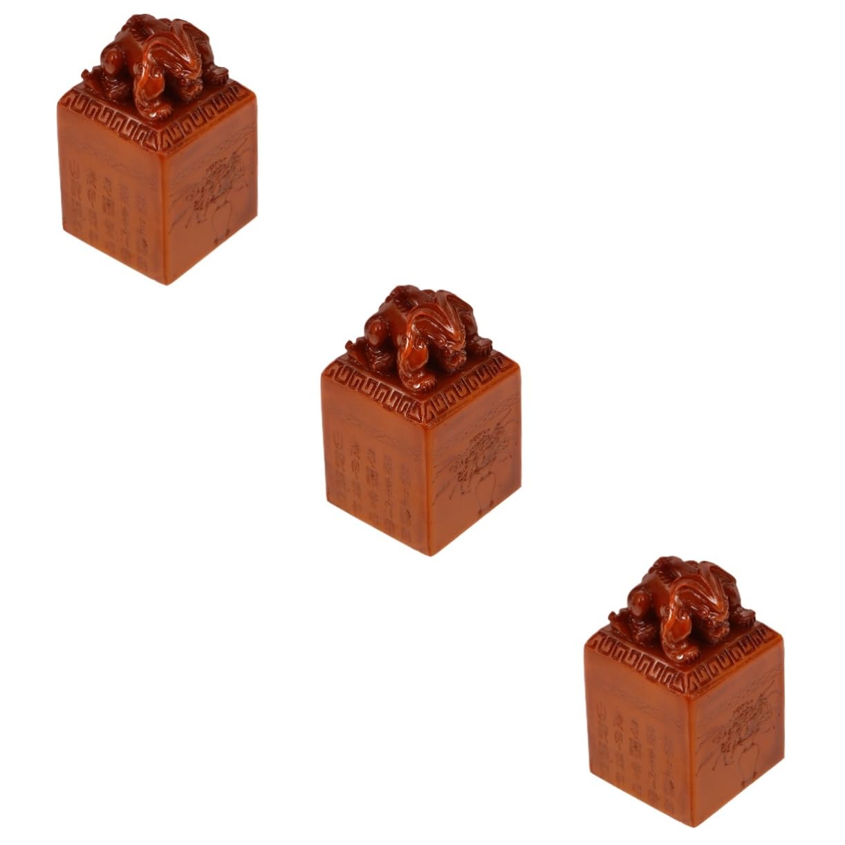 NUOBESTY 3 Pezzi Mini Sigillo in Pietra Strumento Per Calligrafia Forniture Per Intaglio Timbro Con Nome Tampone Dinchiostro Timbro in Pietra Per Conti A Mano