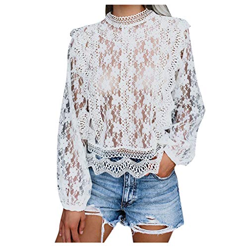 camiseta blanca encaje stradivarius