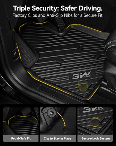 Image of 3W Floor Mats & Cargo Liner with Backrest Mats for Ford Explorer 2022-2026