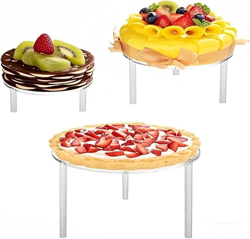 HESIN Soporte acrílico para cupcakes para boda, 3 niveles, elevadores de postre, soporte para panadería, pizza, hogar, fiesta, servicio, decoración,