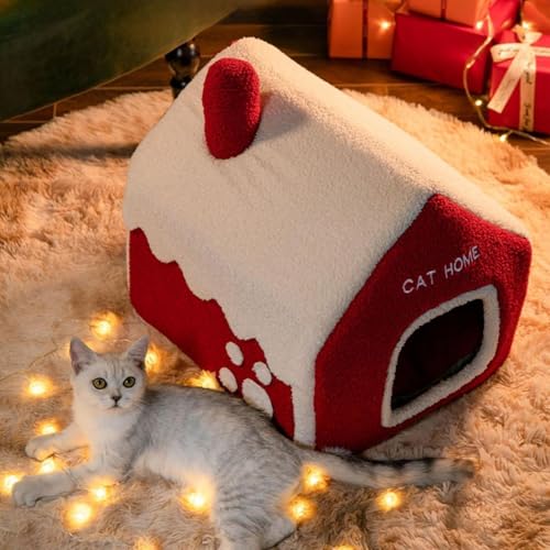 Lit pour chien en forme de maison de neige couchage design premium chat - 4