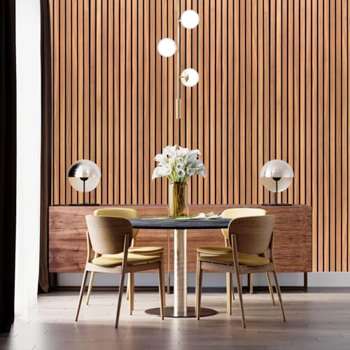 Image of Peel and Stick Wood Grating Stripe Wallpaper Self Adhesive Faux Wood Contact Paper PVC Vinyl Waterproof Removable Wall Paper for Home Decor (45x300cm, Wood G)