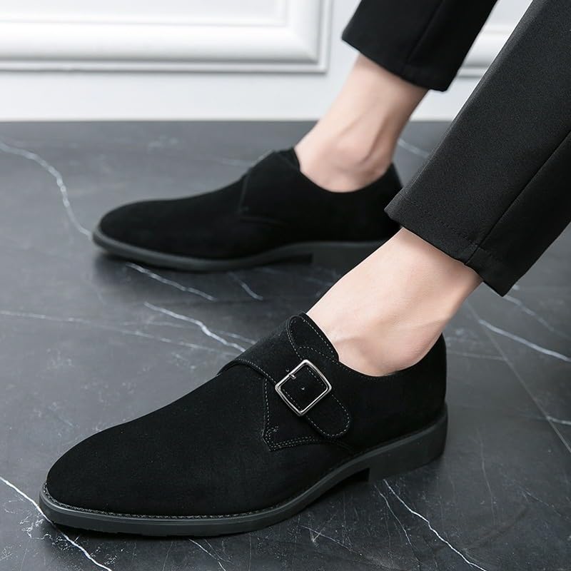 Men's Suede Monk Formal Shoes Outdoor Comfort Orthopedic Anti-Slip Non Slip Resistant Party Burnished Leather Slip-on Breathable2