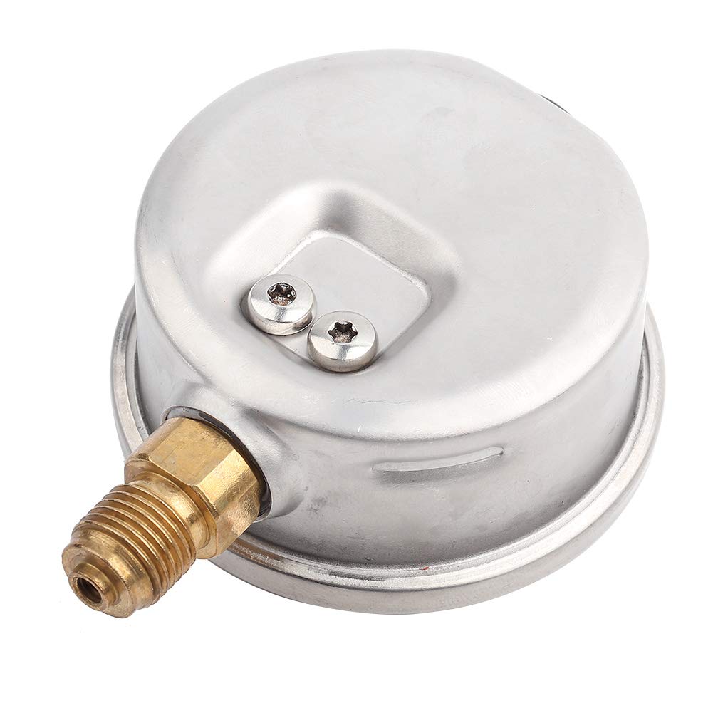 Manómetro Industrial, manómetro hidráulico de 0-250 bar/0-3750 PSI, manómetro hidráulico G1/4 con Esfera de 63 mm y Relleno de líquido.