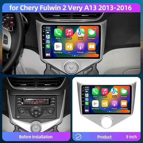 Radio Coche GPS 2 DIN con Android Auto inalámbrico para Chery Fulwin 2 2