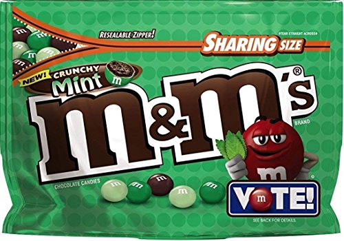 M&M's Flavor Vote Crunchy Mint, 8 Ounce Bag