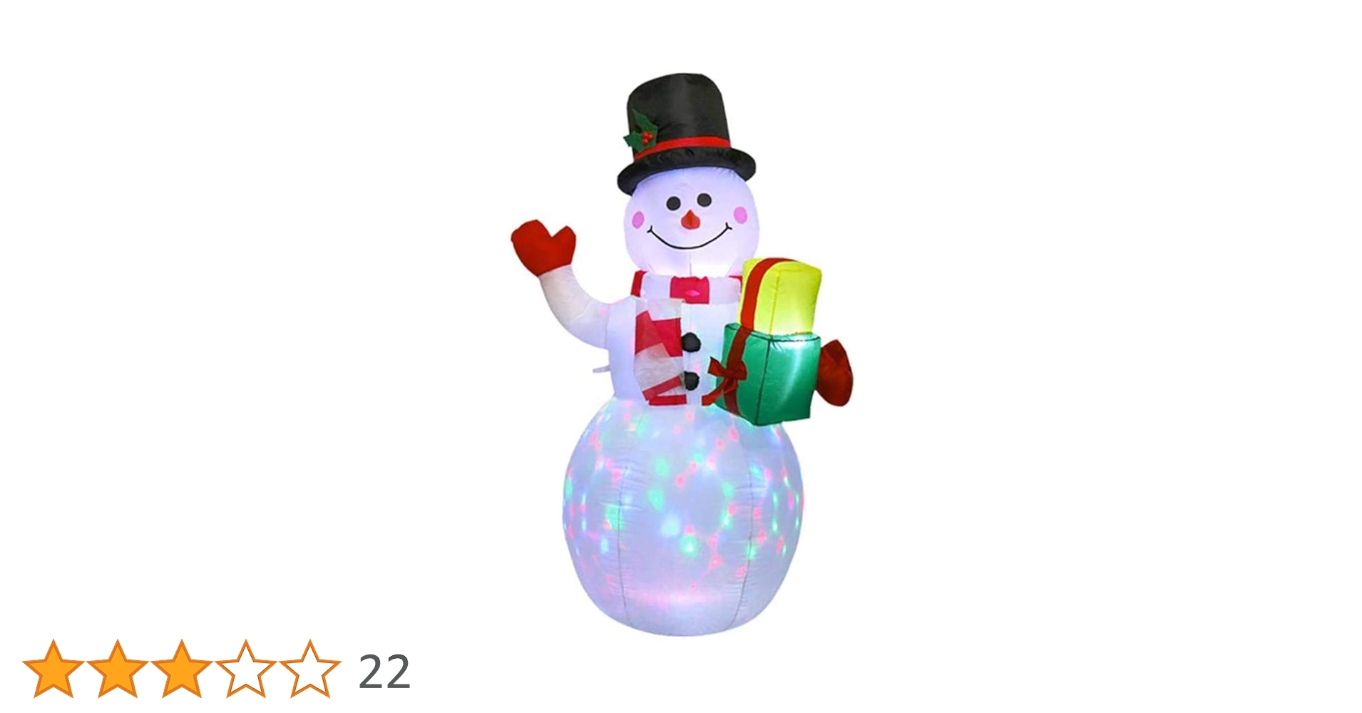 クリスマス雪ダルマset Amazon.co.jp: 1.5Mクリスマスインフレータブル雪だるま付きLED