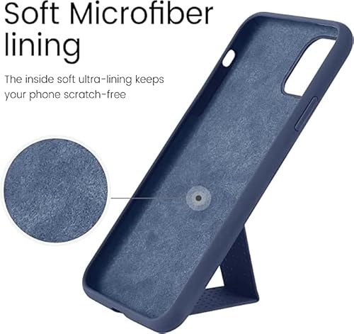 Laudtec Silicone Iphone 11 Pro Max Case With Kickstand, Vertical/Horizontal Stand Hand Strap Kickstand | Microfiber Linner | Liquid Silicone Full Body Protective Stand Case For Iphone 11 Pro Max 6.5'' #TOP1