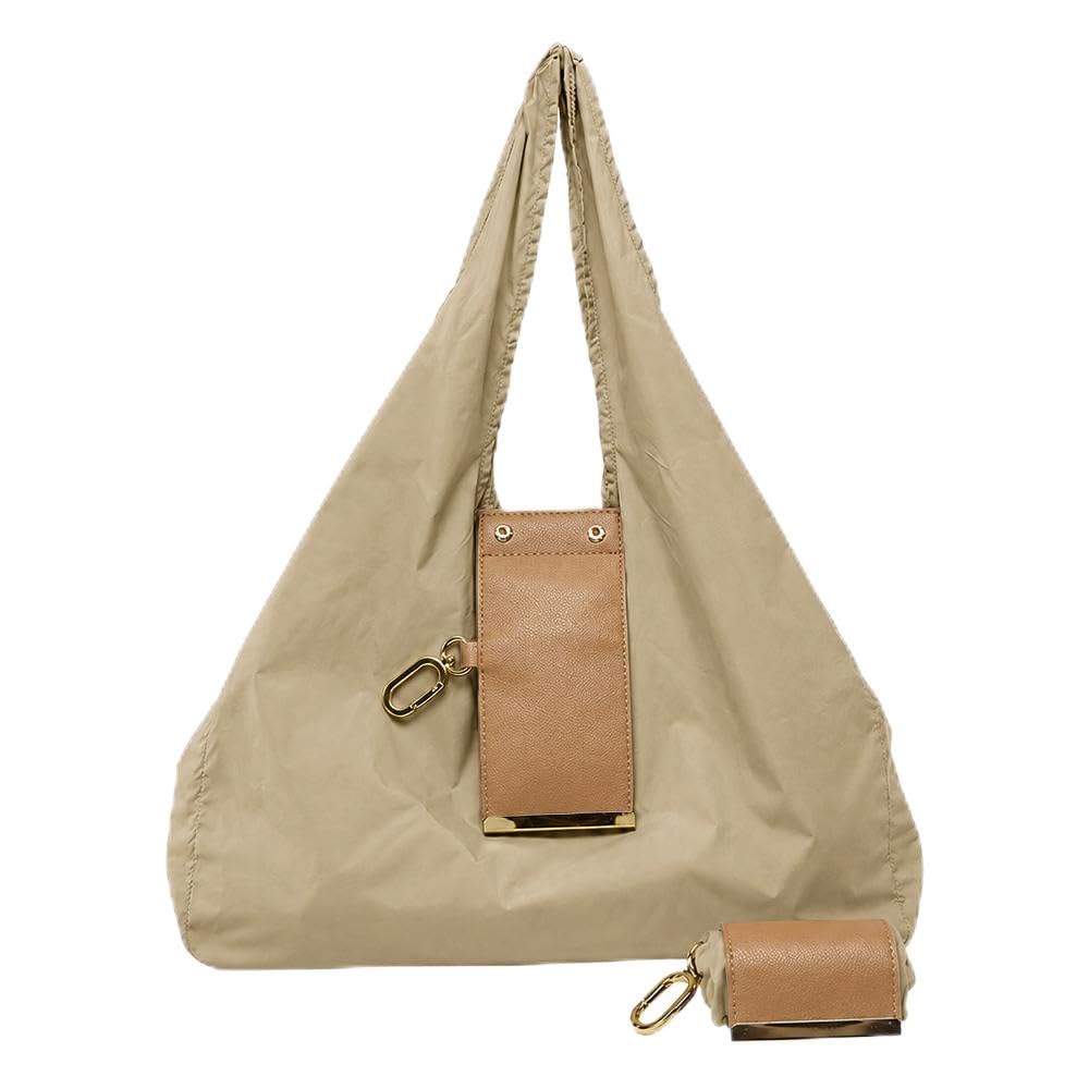 Dallys Foldable Tote Bag with Clip Pouch for Shopping and Travel