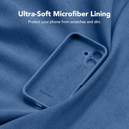 Image of Magnetic for iPhone 17 Case, Compatible with MagSafe, [Full Camera Protection][Screen Protector] Silicone Shockproof Protective Phone Case for iPhone 17 6.3 inch, Lake Blue