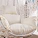 Grueso Nido Colgando Cojín De La Silla Swing,Impermeable Comparat Decorativo Cojín De Silla De Huevo,para Asiento De Cesta Colgante Blanco