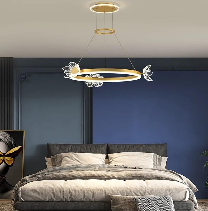 Lustre de décoration maison moderne au design d'anneau suspendu raffiné
