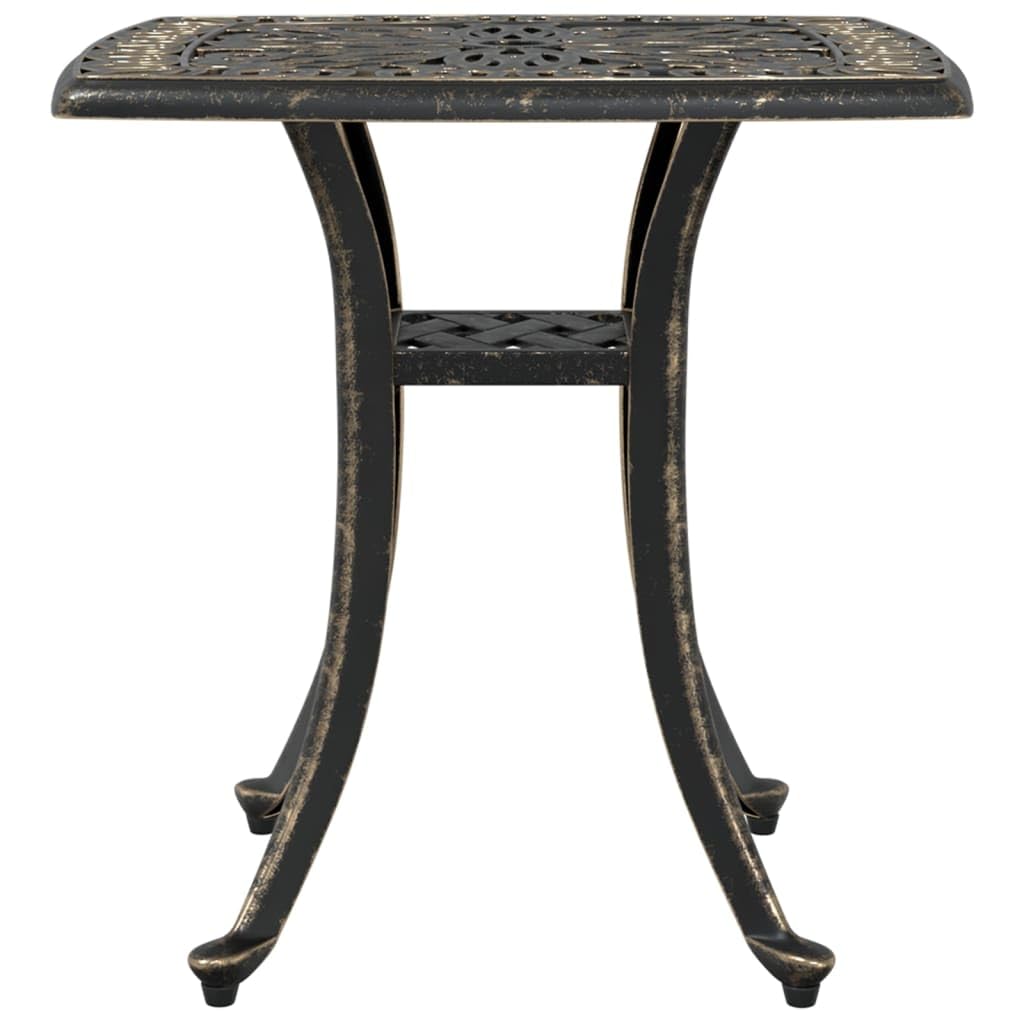 Mesa de Jardín Aluminio Fundido Bronce 53x53x53 cm, vidaXL