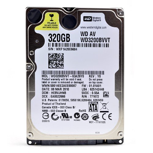 8 MB 6.3 cm laptop hard disk interno Certified Refurbished 5400 RPM hdd 320 GB s-ata