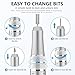 Kredioo Electric Nail Drill Professional for Salon Use 35000RPM Efile File Kit for Gel Nails Polish Remover with 11 Bits and Sanding Bands Build-in Bit Holder -Silver