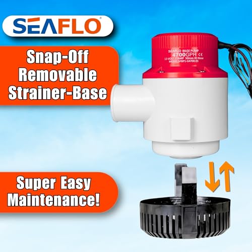 Image of SEAFLO 01 Series 4700 GPH Bilge Pump - 12V, 2 inch Outlet, Marine Submersible Pump, Anti-Airlock Protection, Snap-Off Strainer Base, CE & RoHS Certified - 4-Year Warranty