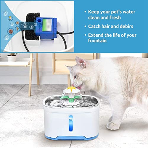 Filtro de esponja para fuente de gato 8 piezas miniatura 2