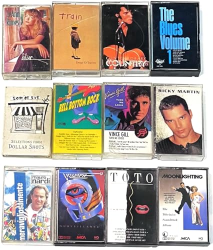Factory Records 12 Assorted Bulk Vintage Cassettes Tapes, Display or