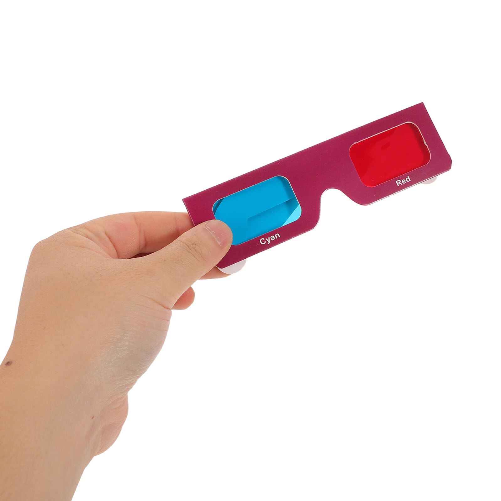 Occhiali 3D in Cartone Lenti Rosso-Blu Set da 10 Pezzi Leggeri e Monouso per Film 3D TV Feste e Attività Scientifiche per e Adulti