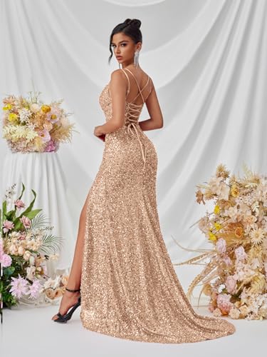 Elegant Formal Dress for Women Evening Party Sequin Tulle Ladies Bodycon Floor Length Gown Dress Female Outfits4