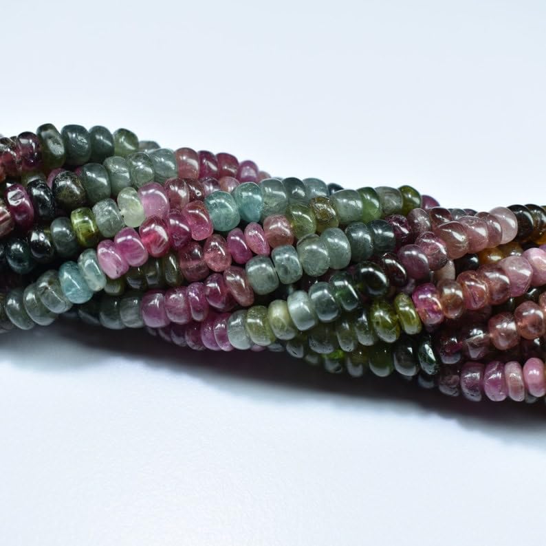 Perles tourmaline naturelle pour bracelet et collier faits maison