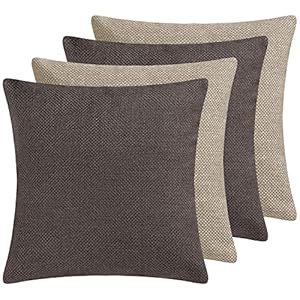 Sabeatex® 4 Stück Sofakissen- Set mit Softline Füllkissen Couchkissen, Dekokissen, Bezugstoff/Comfortline mit RV, Größe…