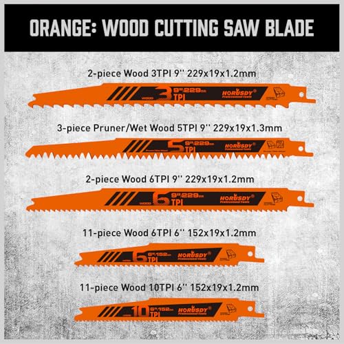 HORUSDY 40-Piece Reciprocating Saw Blade Set