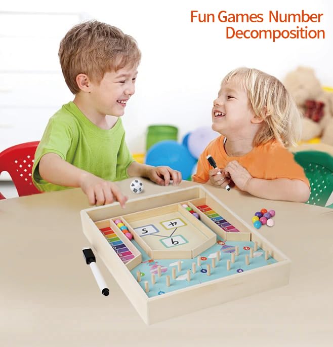 Dr. MUYA® Montessori Toy for 3 4 5 Years, Number Decompose Game, Wooden Toys, Wooden Board Game Montessori Toy - Image 4