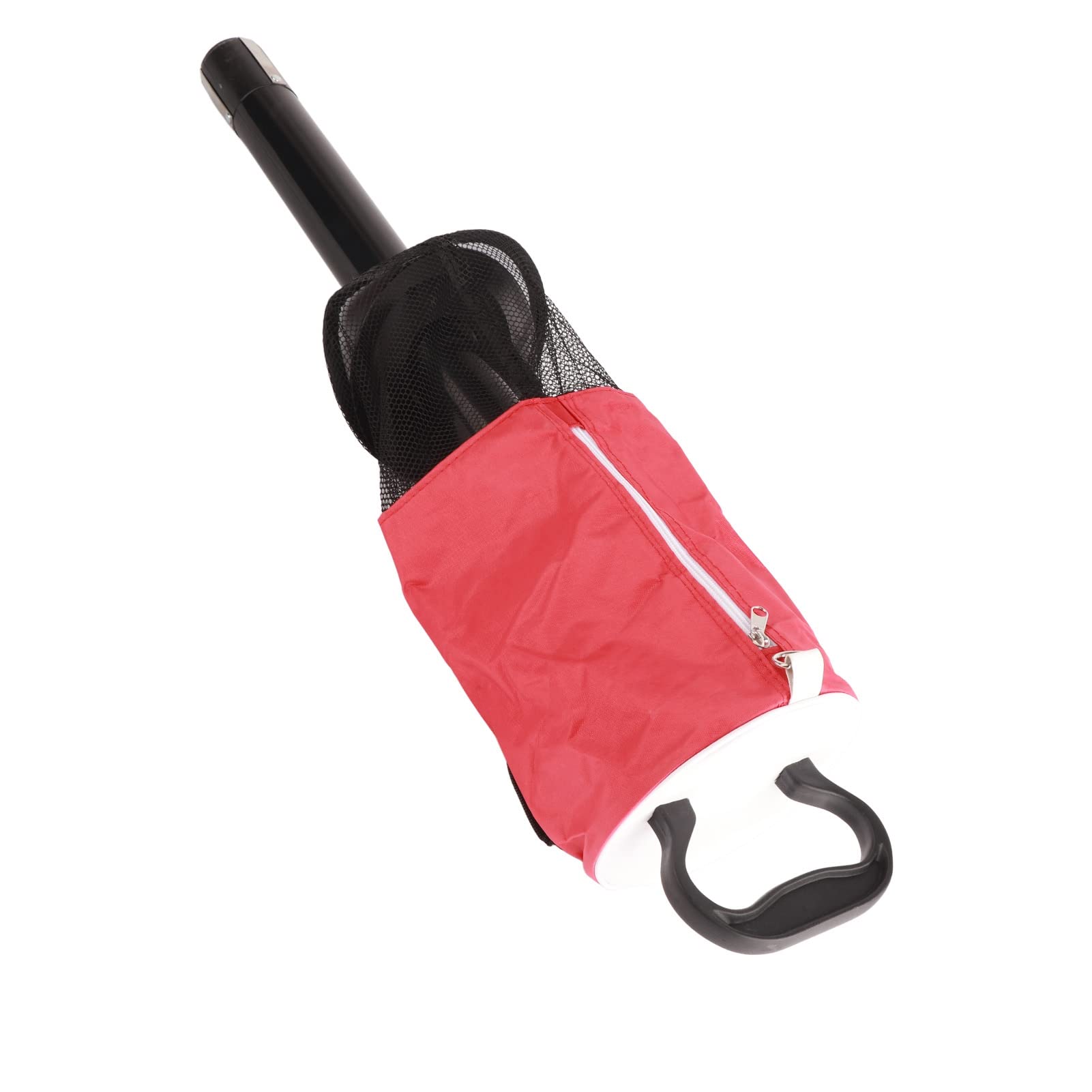 Portable Ball Retriever Shag Bag Ball Pick Up with Removable Tube Practice Collector (red)