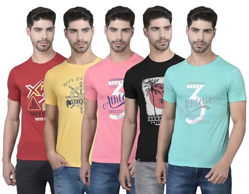 Image of Dollar Cotton Rich Fabric Solid Men's T-Shirt | Fashionable Prints | Branded Loop Label | Wide Array of Attractive Colours