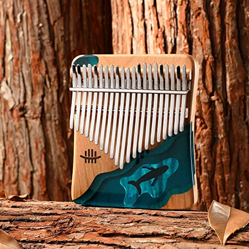 WPHGS 21 clés kalimba thumb piano avec tuning marteau pouce doigt piano instrument de musique bleu océan motif de… - Les Beatles, Paul McCartney, John Lennon, RIngo Starr, George Harrison WPHGS 21 clés kalimba thumb piano avec tuning marteau pouce doigt piano instrument de musique bleu océan motif de… – Image 6