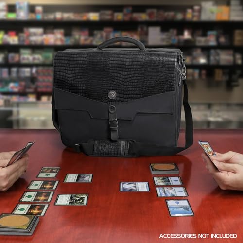 Image of ENHANCE Collector's Edition MTG Bag fits Deck Boxes, Top Loader Binder, Commander Deck, & More TCG Accessories - TCG Travel Bag with Card Defender Screen, Customizable Interior (Dragon Black)