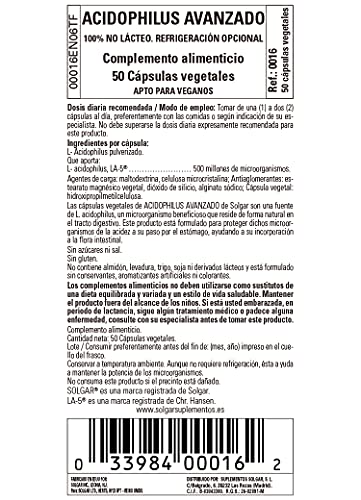 Solgar Advanced Acidophilus Vegetable Capsules, 50 Count #TOP4