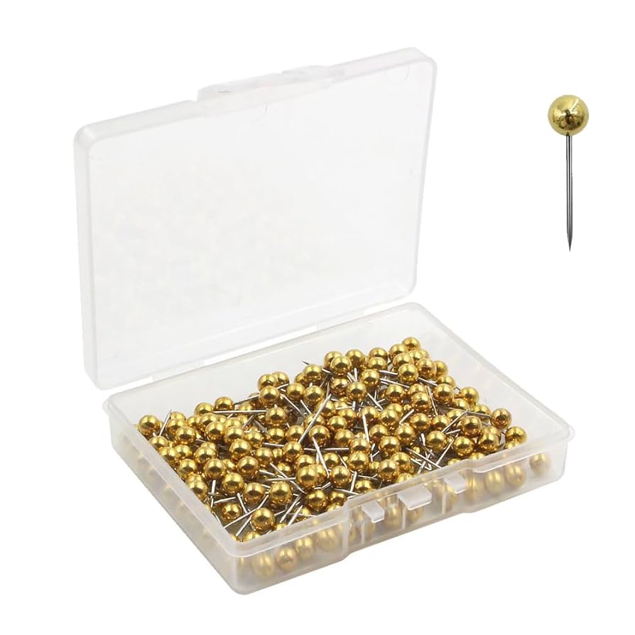 Amazon.co.jp: サムコス 画鋲 押しピン 目立たない ゴールド